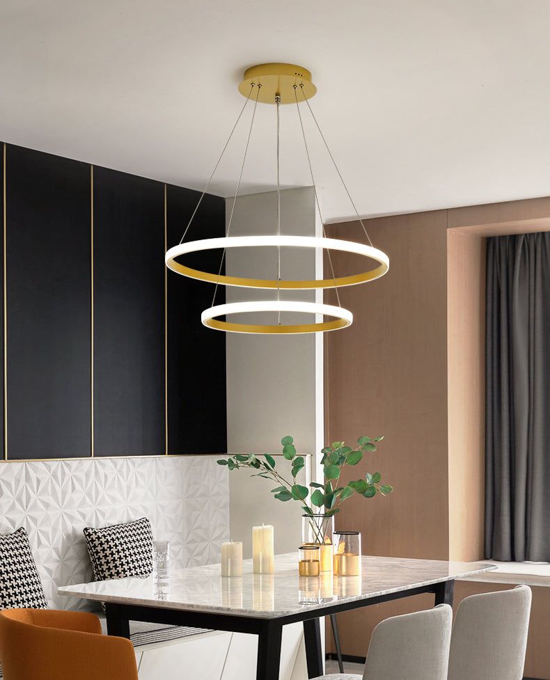 Modern Chandeliers For Dining Room Multiple Rings Chandelier Lighting Fixtures