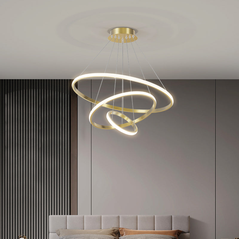 Modern Chandelier Lights Multiple Rings Chandelier Lighting Metal Chandelier