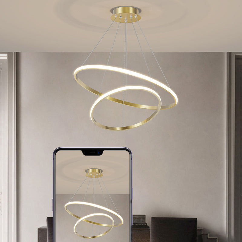 Modern Chandelier Lights Multiple Rings Chandelier Lighting Metal Chandelier