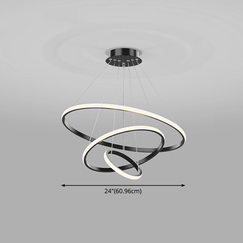 Modern Chandelier Lights Multiple Rings Chandelier Lighting Metal Chandelier