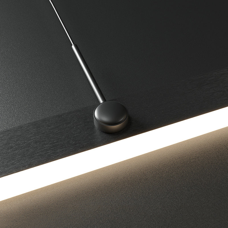 Luces colgantes colgantes de aluminio negro lámparas colgantes modernas para sala de estar