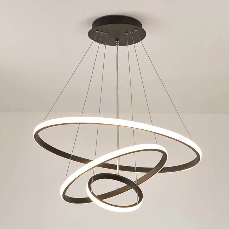 Modern Dining Room Lighting multipli lampadario lampadario rotondo in metallo lampadario