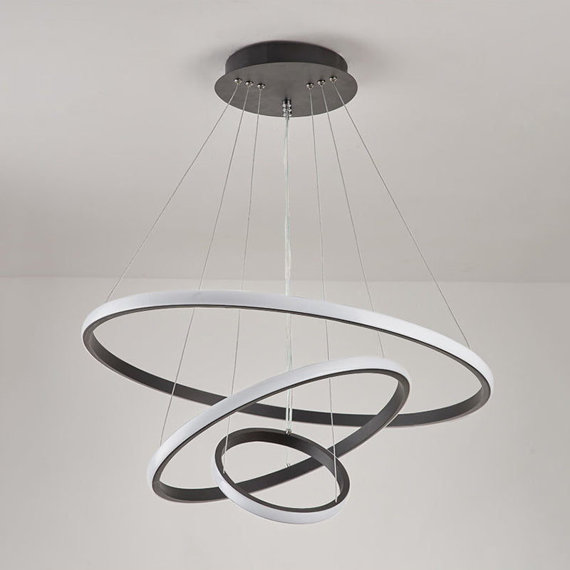 Modern Dining Room Lighting multipli lampadario lampadario rotondo in metallo lampadario