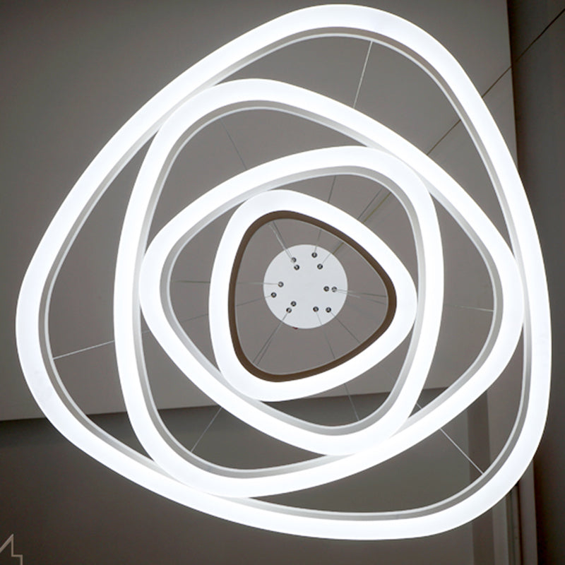 Large Modern Chandelier Multiple Rings Chandelier Light Fixtures Metal Chandelier