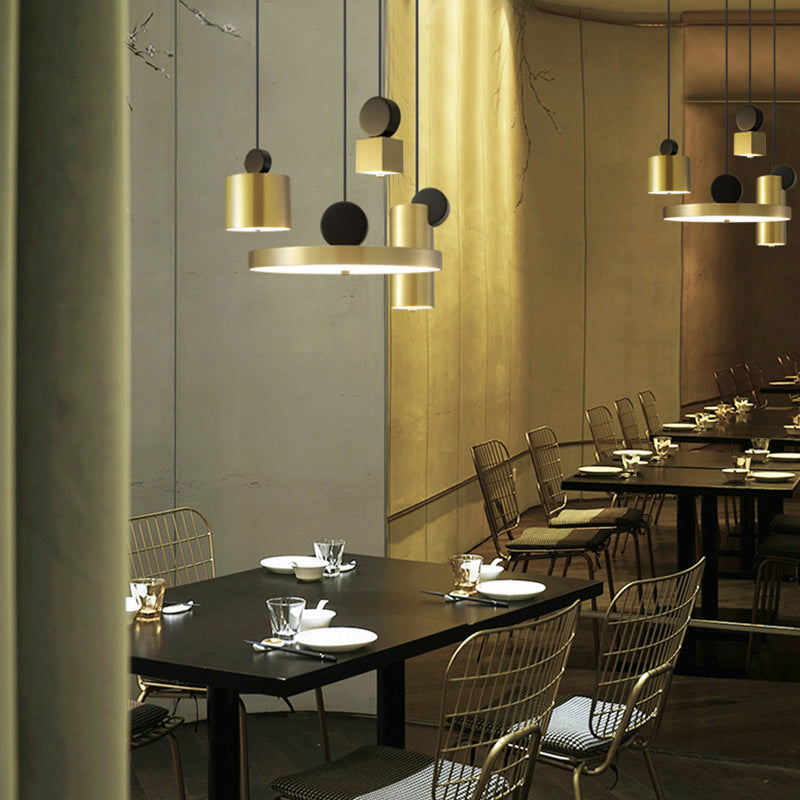 Iron Iron Contemporary sospeso a sospensione Light 1 ciondolo a 1 luce per sala da pranzo