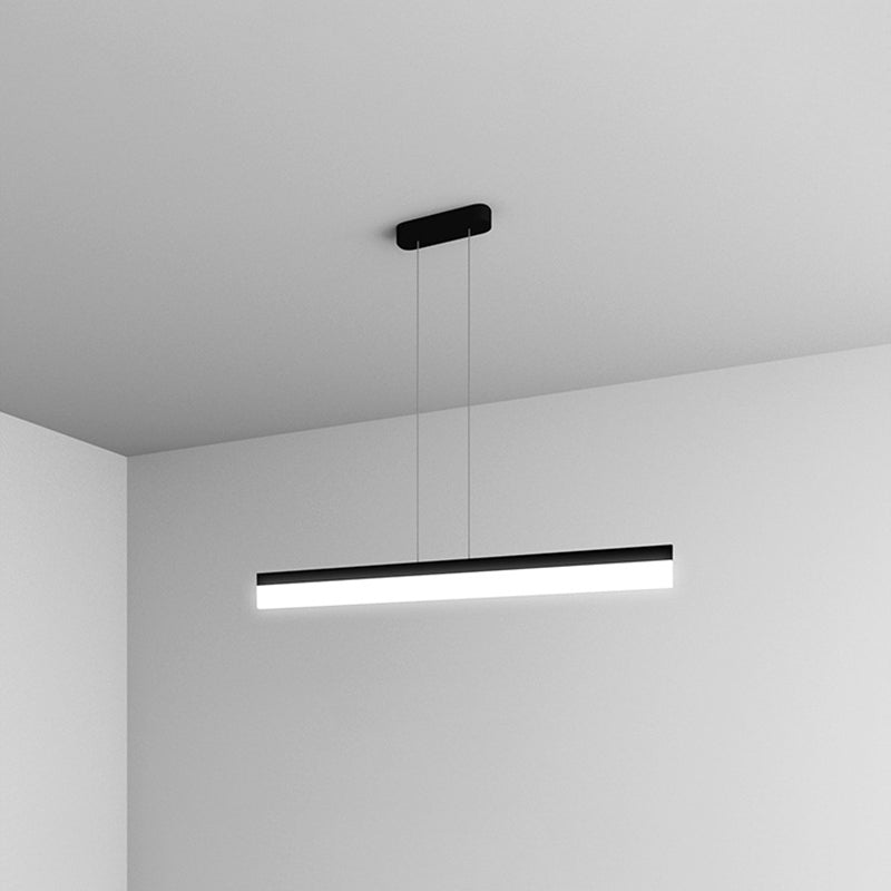 Linear Metal LED Island Light Fixture Modern Ceiling Pendant Light for Office