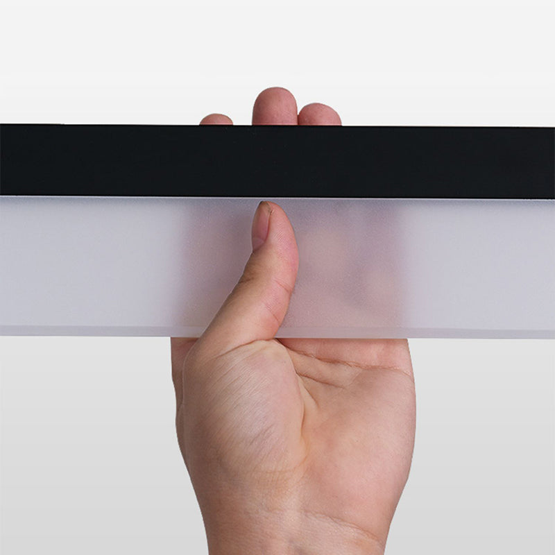 Linear Metal LED Island Light Fixture Modern Ceiling Pendant Light for Office