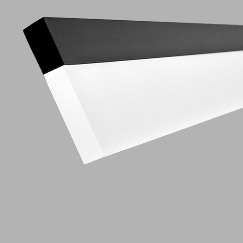 Linear Metal LED Island Light Fixture Modern Ceiling Pendant Light for Office