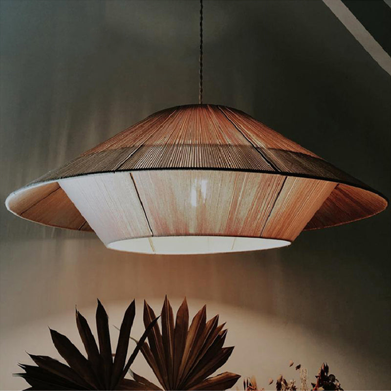 1-Licht-Bambus Hängsbeleuchtung Chinesisches Anhänger Lichtkit für Tea Room