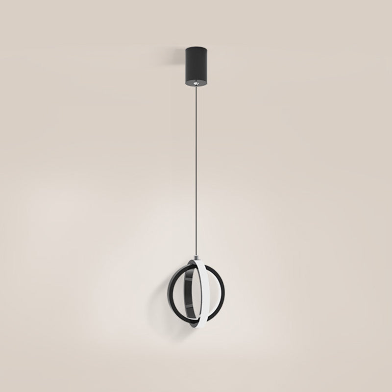 Minimalism LED Hanging Ceiling Light Metal 2-Light Linear Ceiling Pendant Light