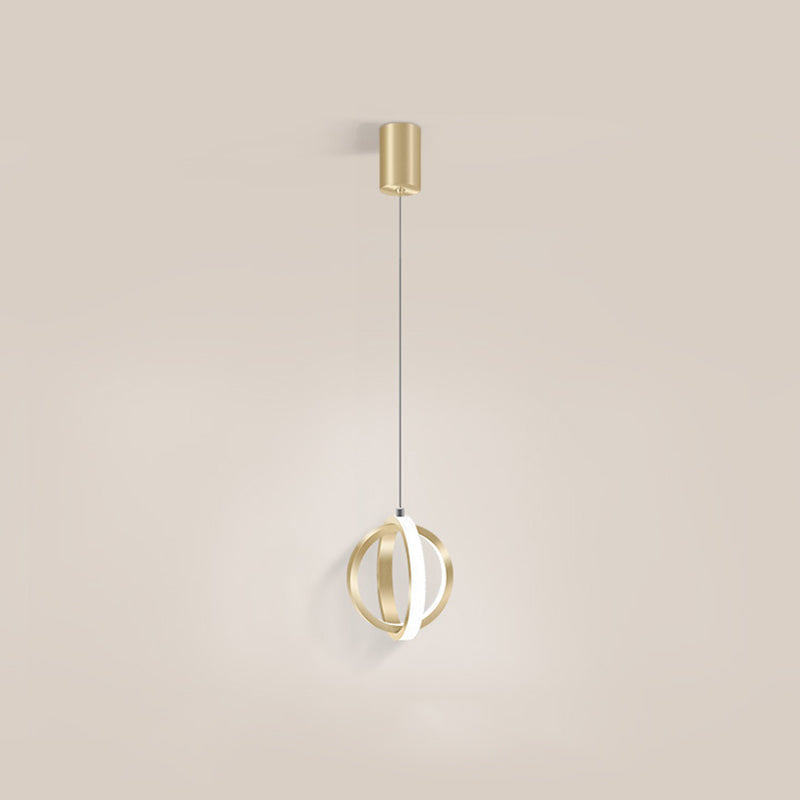 Minimalism LED Hanging Ceiling Light Metal 2-Light Linear Ceiling Pendant Light