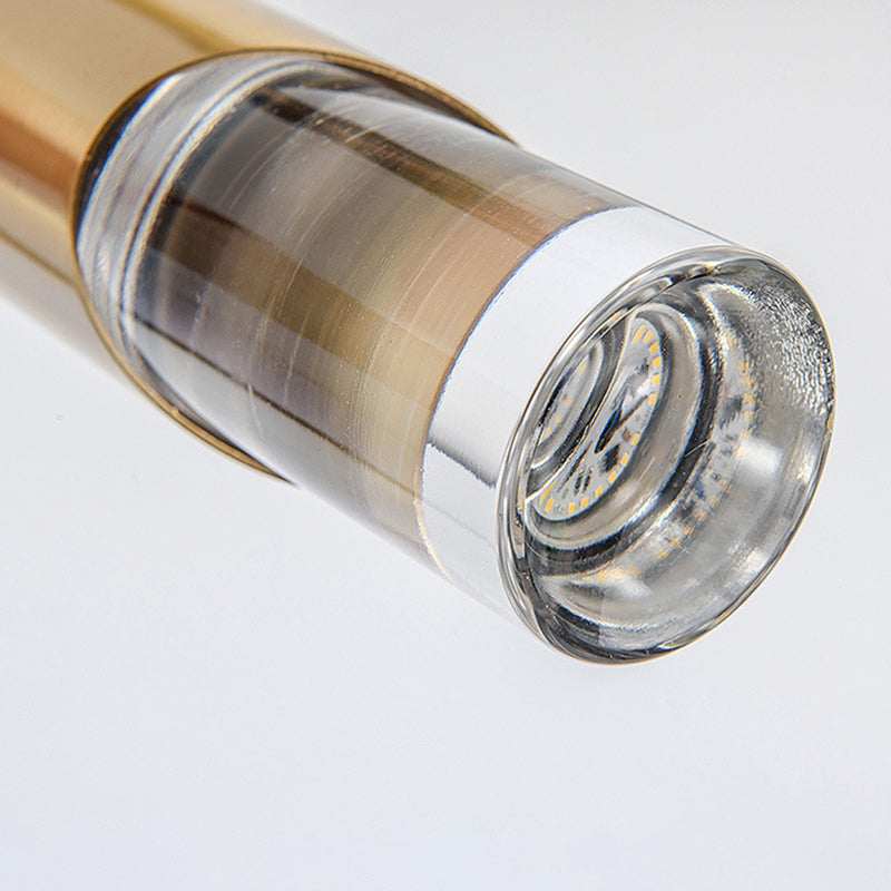 Electroplate Metal LED Pendant Light in Modern Creative Style Acrylic Cylindroid Hanging Lamp