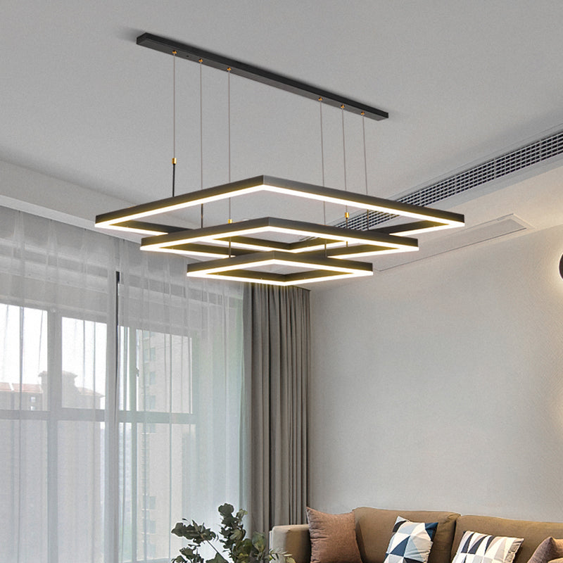 Modern Chandeliers For Foyer Multiple Squares Chandelier Pendant Light