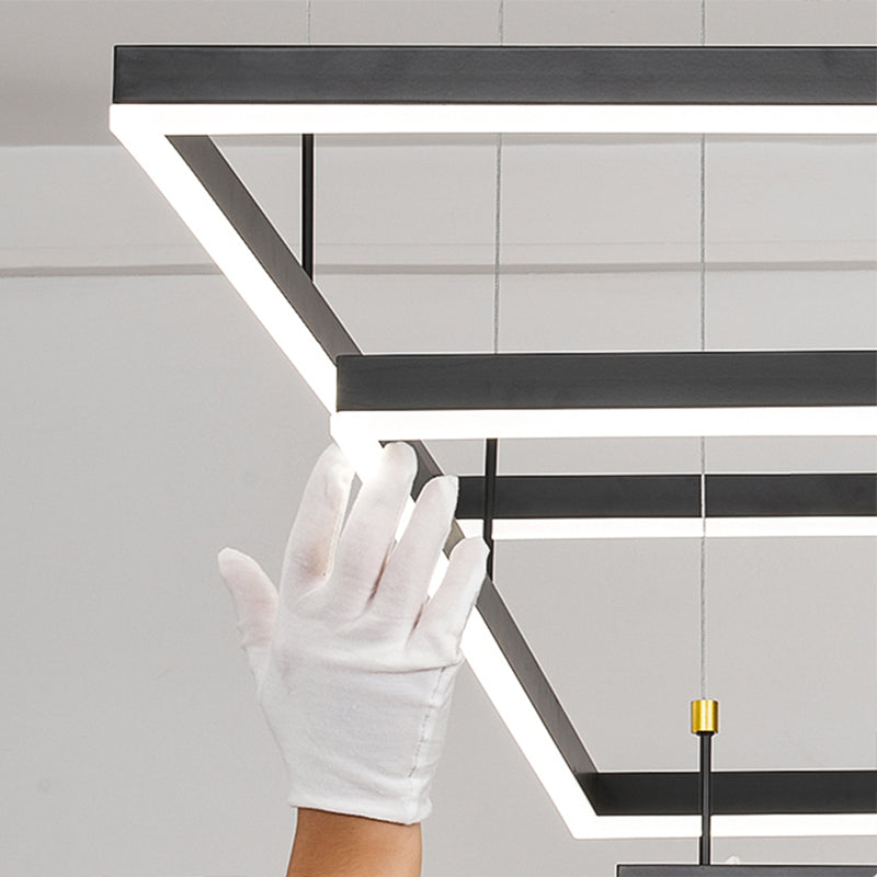 Modern Chandeliers For Foyer Multiple Squares Chandelier Pendant Light