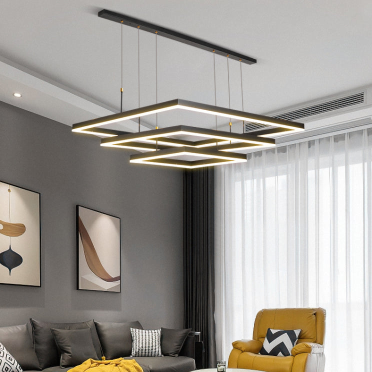 Modern Chandeliers For Foyer Multiple Squares Chandelier Pendant Light