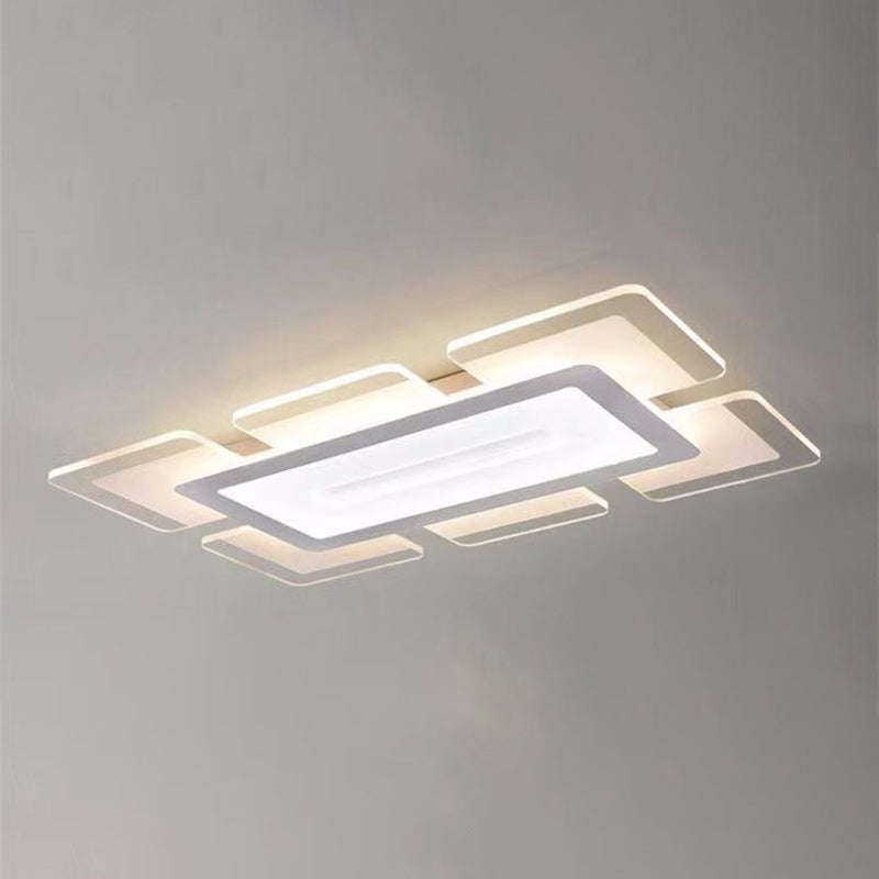 Lámpara de techo de montaje rectangular Lámpara Moderna LED de montaje de techo de montaje con sombra acrílica