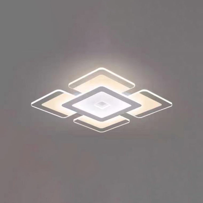 Lampe rectangulaire Mount Ceiling Lamp LED Modern LED Flush Mount Ceiling Fixture with Acrylic Shade