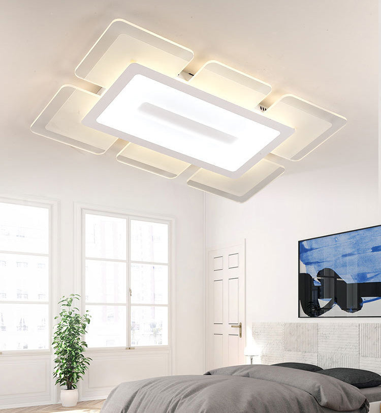 Lámpara de techo de montaje rectangular Lámpara Moderna LED de montaje de techo de montaje con sombra acrílica