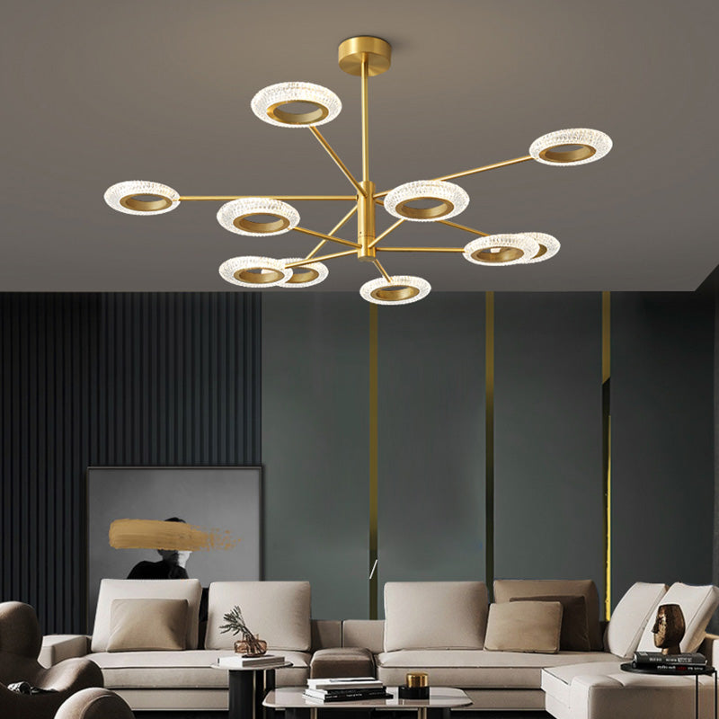 Metal Pendant Light Fixture Postmodern Chandelier Lighting for Living Room Dinning Room