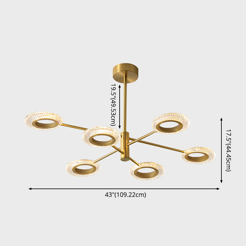 Metal Pendant Light Fixture Postmodern Chandelier Lighting for Living Room Dinning Room