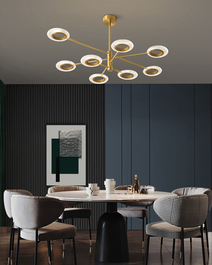 Metal Pendant Light Fixture Postmodern Chandelier Lighting for Living Room Dinning Room