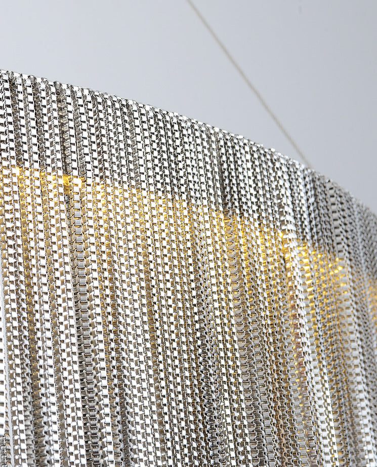 Luz de la cadena de lámpara posmoderna Cadena de metal Luz colgante de luz para sala de estar