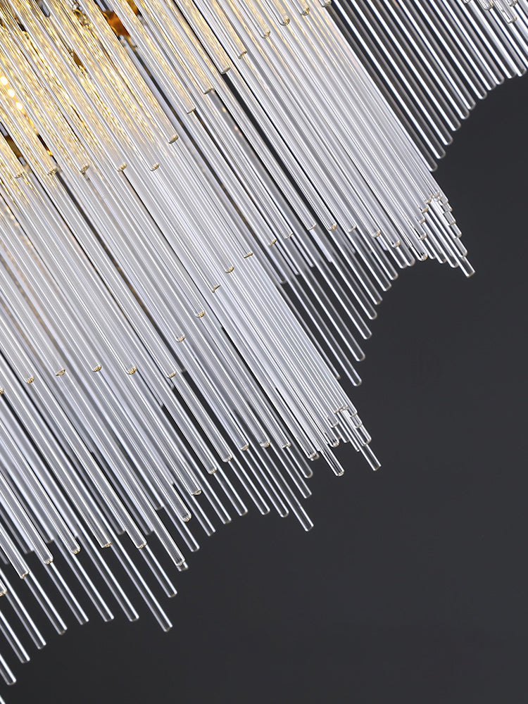 Postmodern Chandelier Lighting with Clear Glass Shape Pendant Lamp for Living Room