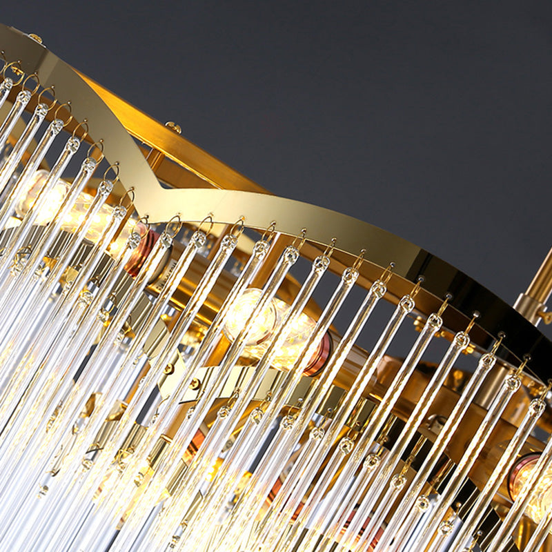 Postmodern Chandelier Lighting with Clear Glass Shape Pendant Lamp for Living Room