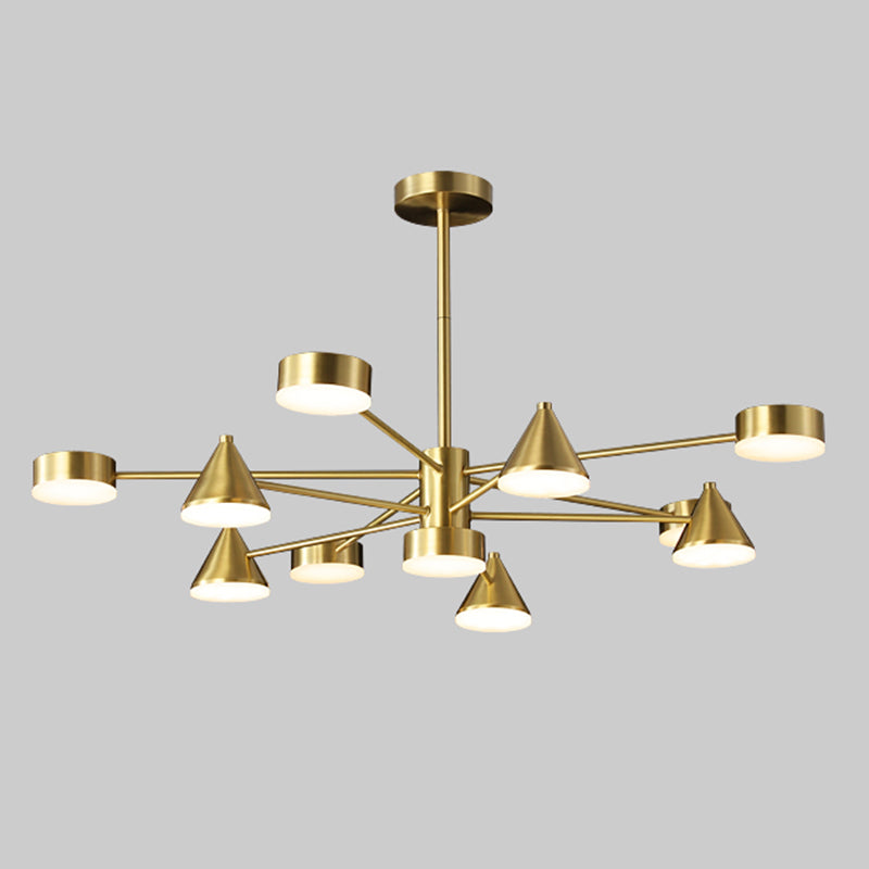 Brass Chandelier Lighting Postmodern Pendant Lamp for Living Room Dinning Room