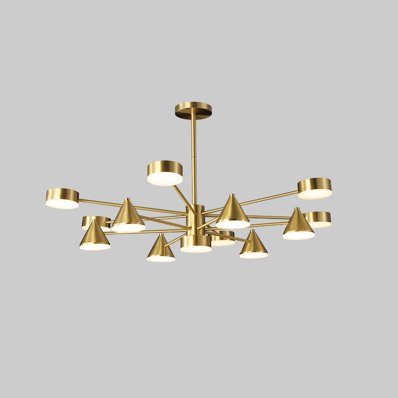 Brass Chandelier Lighting Postmodern Pendant Lamp for Living Room Dinning Room