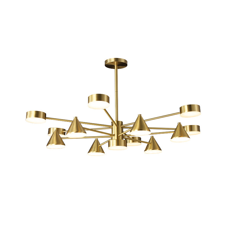 Brass Chandelier Lighting Postmodern Pendant Lamp for Living Room Dinning Room