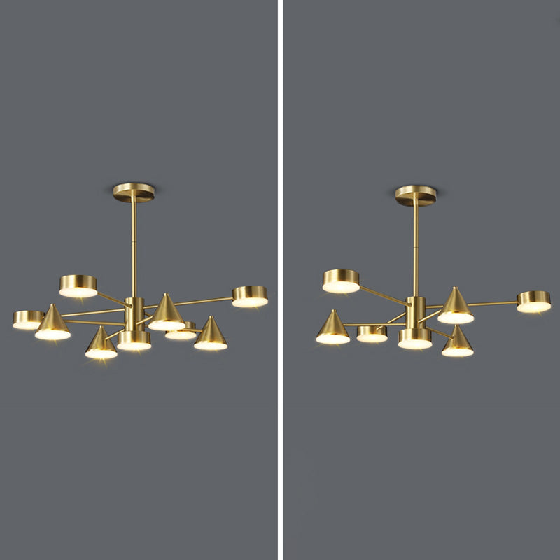 Brass Chandelier Lighting Postmodern Pendant Lamp for Living Room Dinning Room