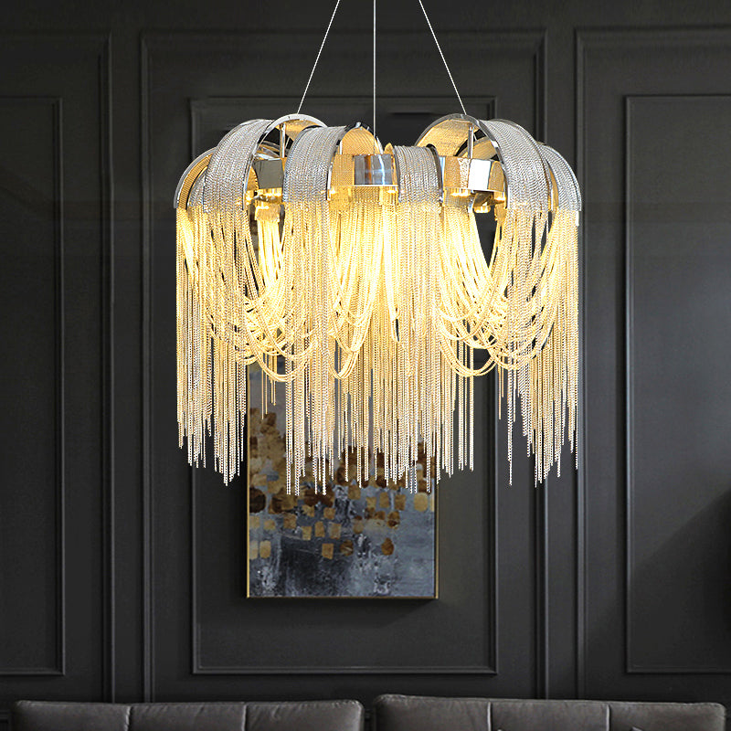 Luminaires de plafond en aluminium à glace pour lustre postmoderne pour le salon