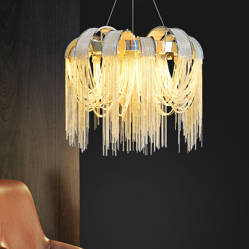 Luminaires de plafond en aluminium à glace pour lustre postmoderne pour le salon