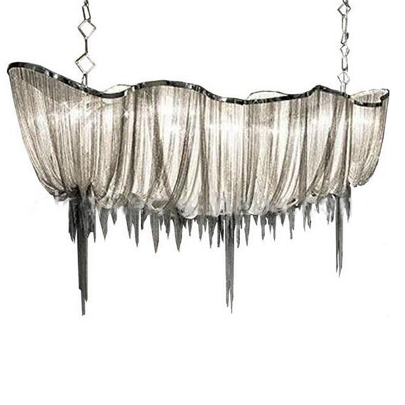 Large Metal Chandelier Postmodern Chandelier Pendant Light in Gold for Hotel Lobby