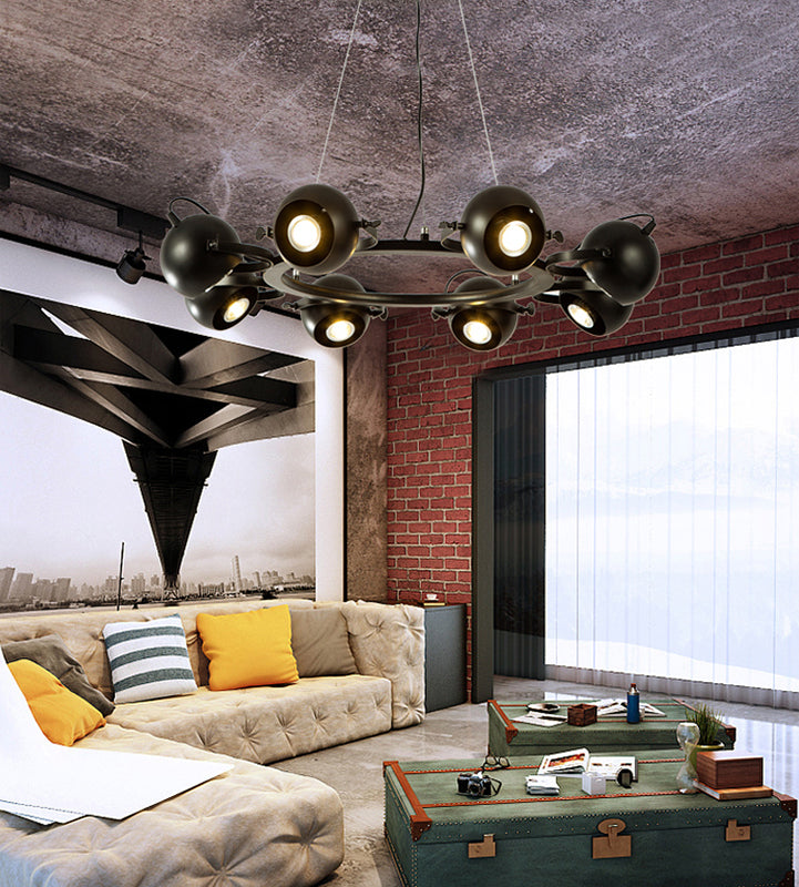 Assayements d'éclairage rond Postmodern Chandelier pour salle à manger du salon