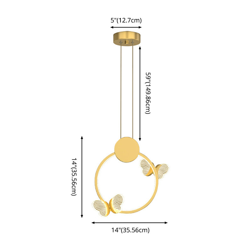 Pendance à cadre métallique en une lumière moderne 
Éclairage pendentif pour la chambre