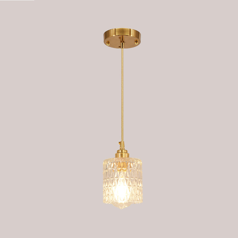 Lampada sospesa in ottone in vetro industriale a ciondolo singolo per il ristorante