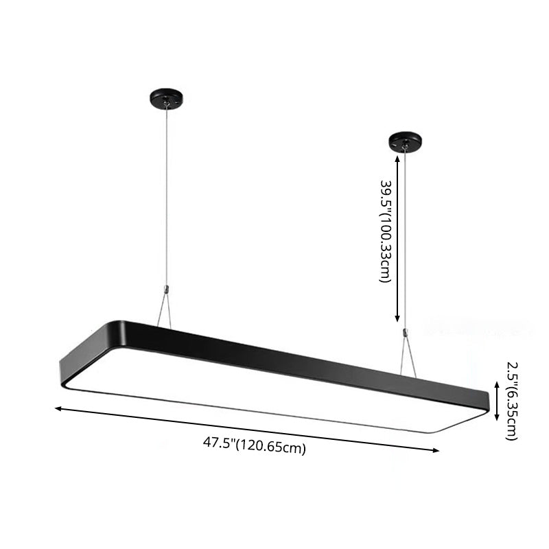 Rectangle Led Pendent in Modern Style Led Suspended Lights for Office Conference Room
