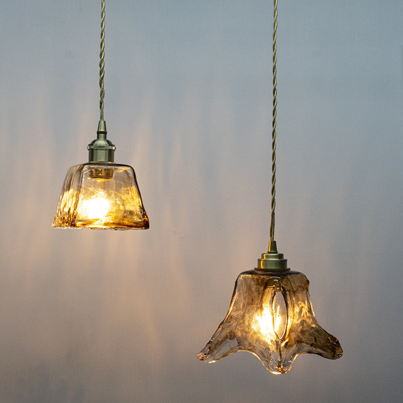 Brass Glass Impiccing a sospensione Light Industrial Single a Cioncant Lights per ristorante