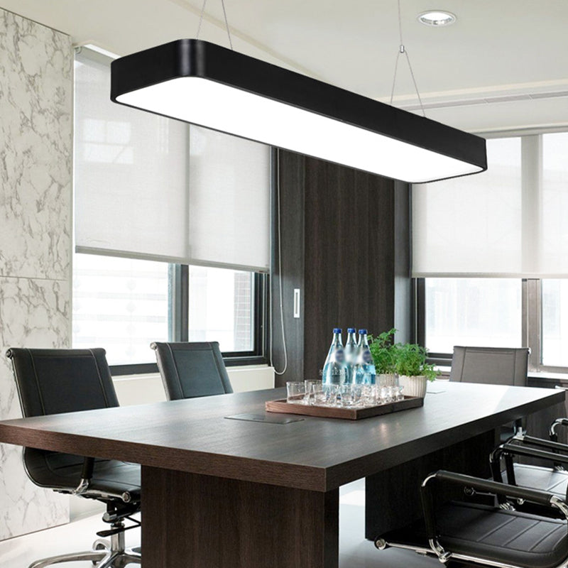 Bureau de style contemporain Rectangle en forme de pendentif LED Lumières décoratives