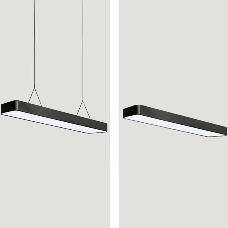Bureau de style contemporain Rectangle en forme de pendentif LED Lumières décoratives