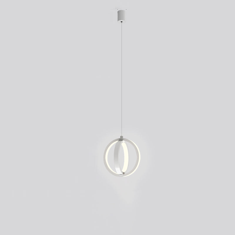 Metal Circles Hanging Pendant Light Minimalist Style LED Suspension Pendant Light