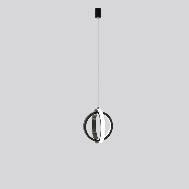 Metal Circles Hanging Pendant Light Minimalist Style LED Suspension Pendant Light