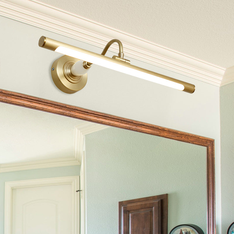 Luces de pared de tocador lineal Simplicidad posmoderna Disparo de pared acrílico para baño