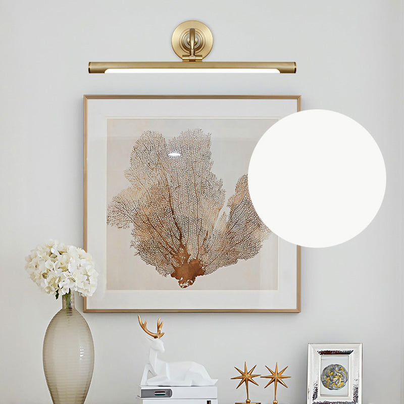 Luces de pared de tocador lineal Simplicidad posmoderna Disparo de pared acrílico para baño