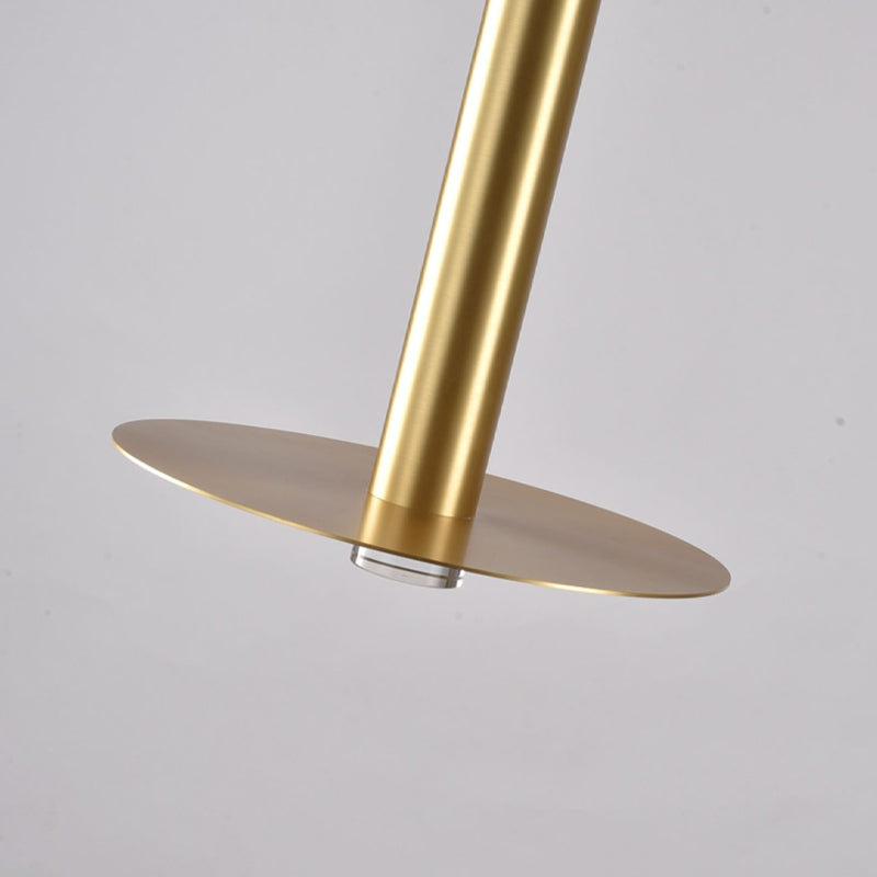 Gold Tube Hanging Pendant Light Minimalist-Style LED Metal Ceiling Pendant Light
