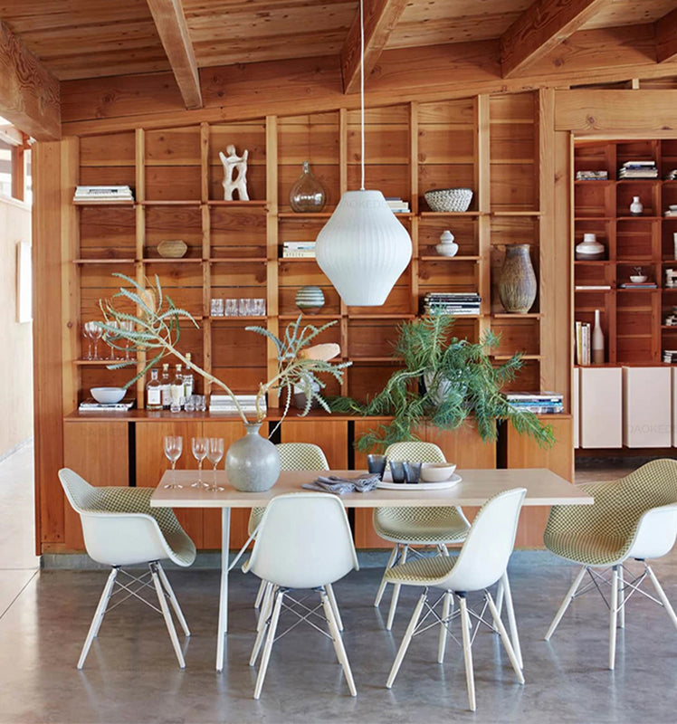 Shaded Living Room Hanging Pendant Light Fabric Modern Down Lighting Pendant in White