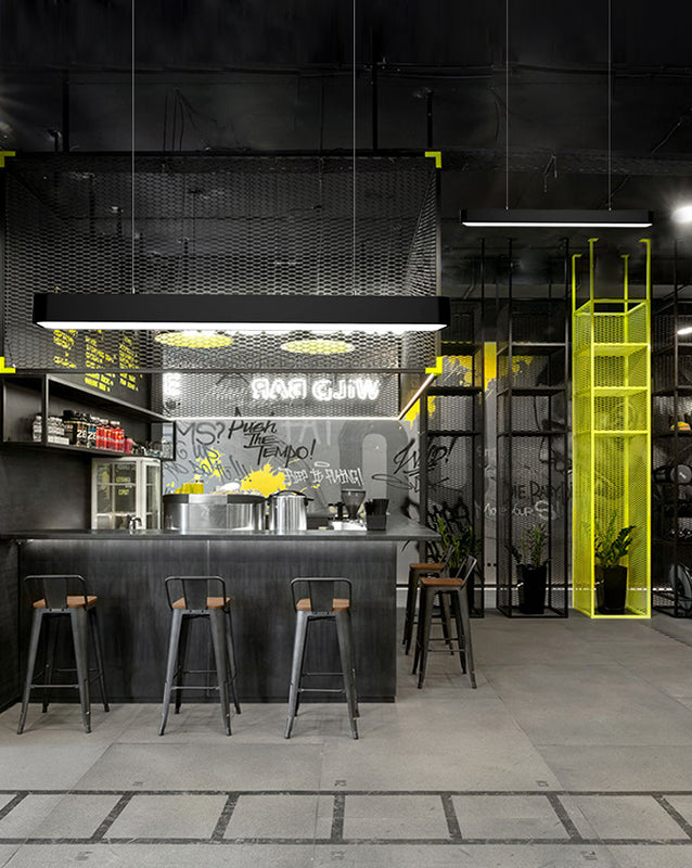 Rectangle LED pendentif en style moderne LED suspendu les lumières pour salle de conférence