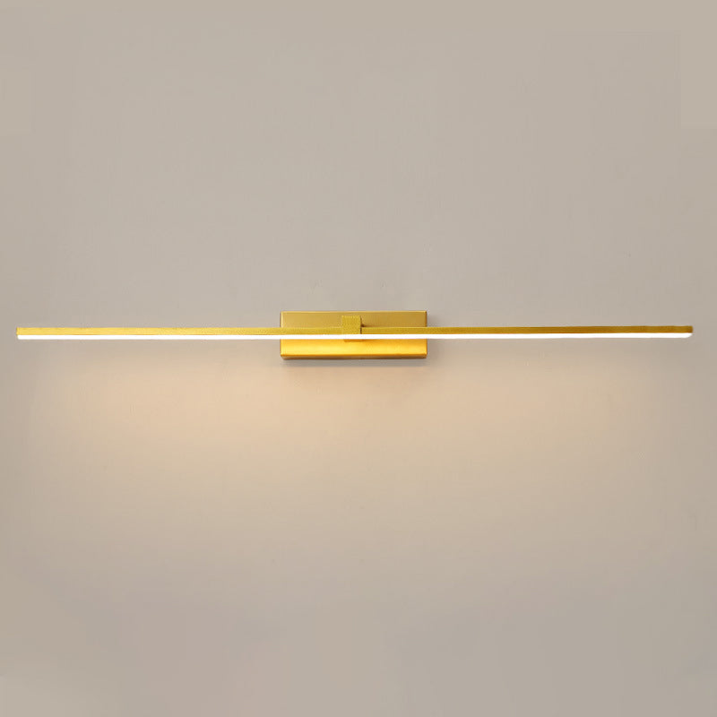 Luces de pared de tocador lineal Simplicidad posmoderna Disparo de pared acrílico para baño